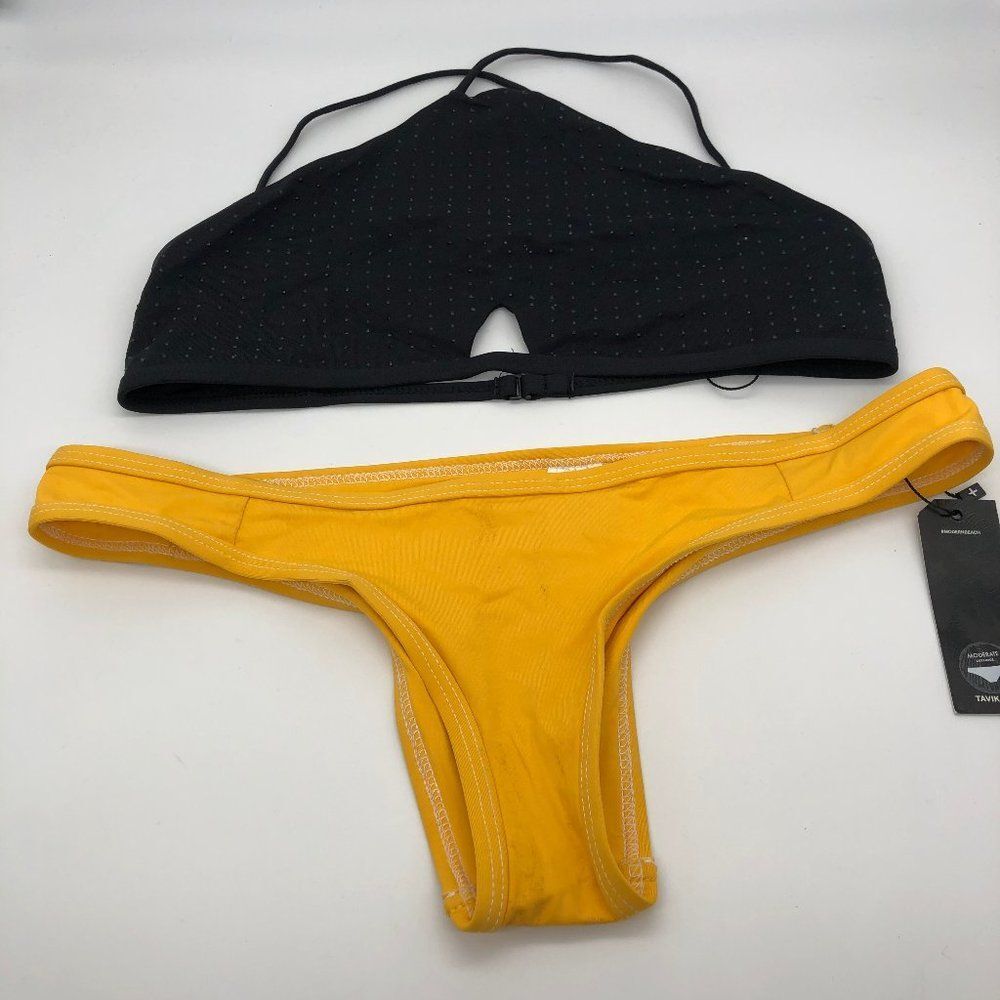 New with Tags Tavik+ Black Yellow Bikini - Size M